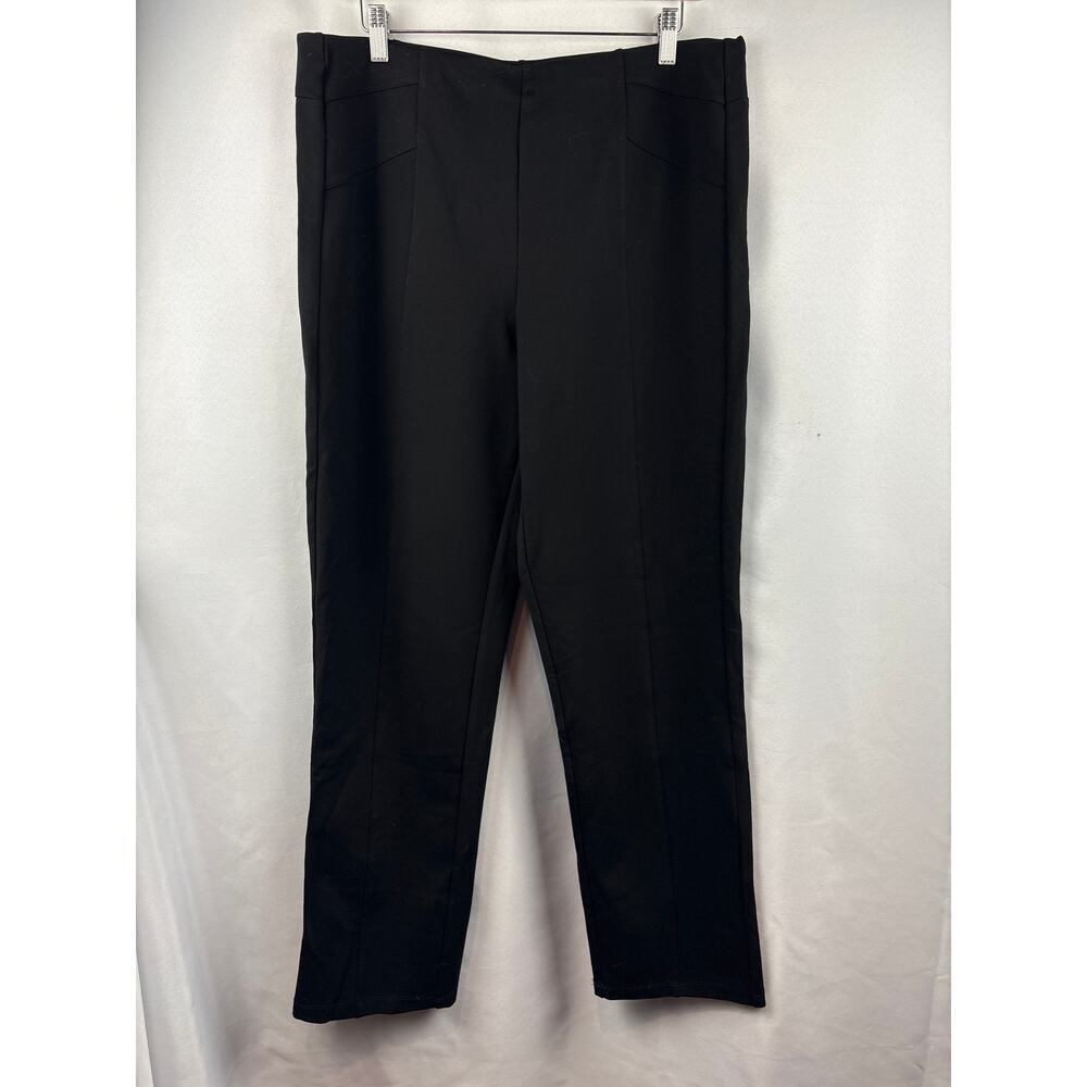 Women’s Susan Graver Large Black Spandex Slacks